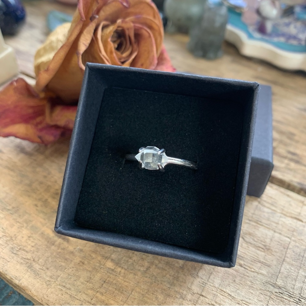 Herkimer Diamond Ring 925 Sterling Silver Ring